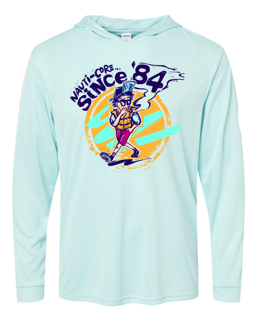 Johnny’s Nauti-Core Sun Shirt (Color: BioLüm Aqua with Team Tangie/Lou Diamond Turquoise ‘Johnny’)